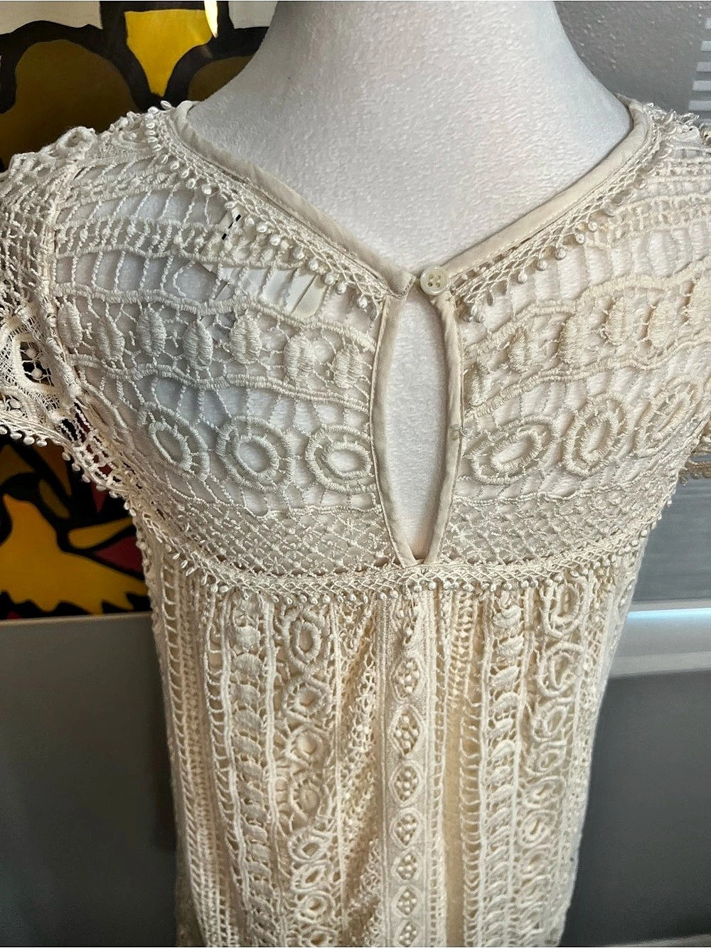 MAEVE by ANTHROPOLOGIECrochet Tunic Dress in
Sand Sable small - Picture 5 of 9